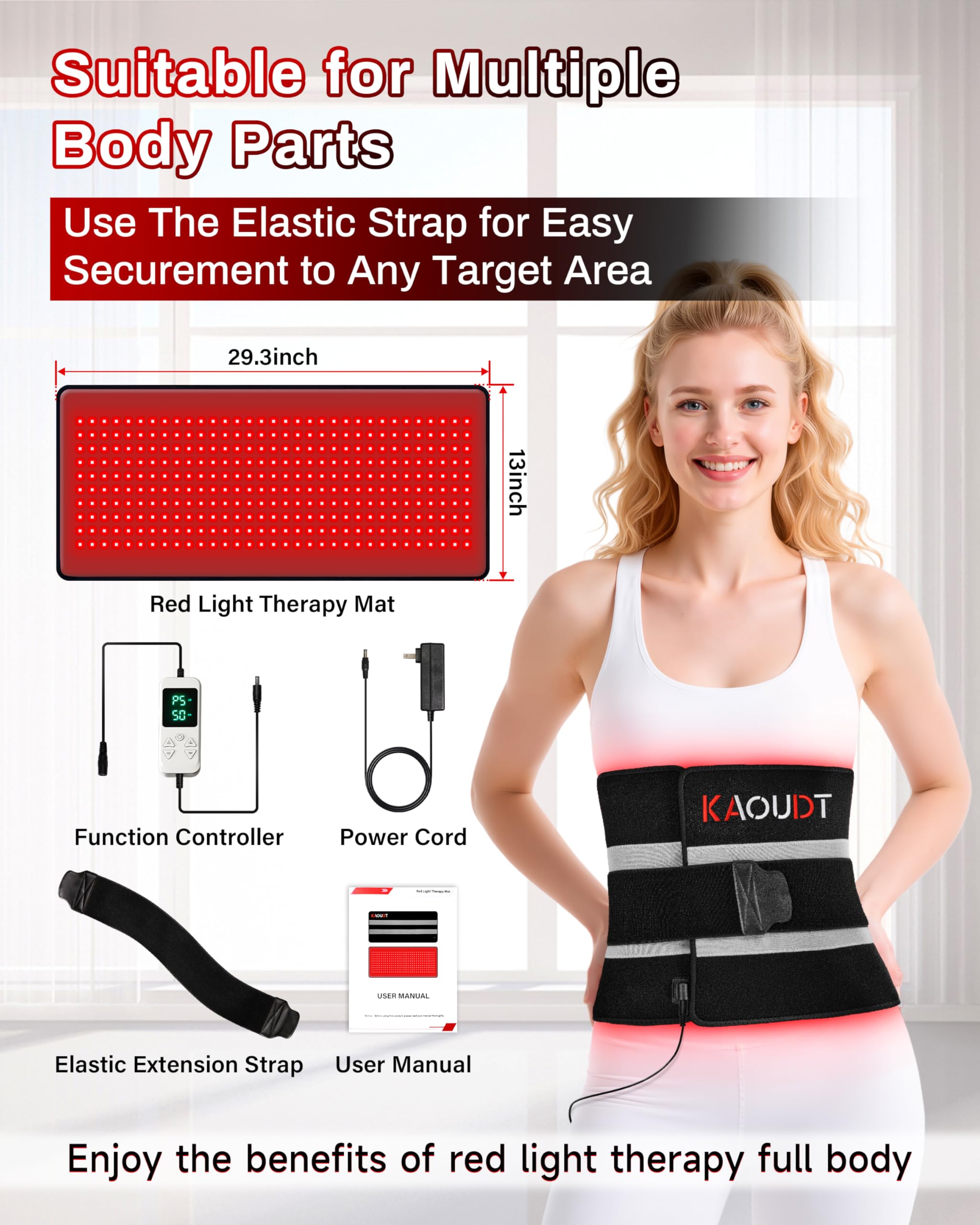 Kaoudt matelas lumière rouge TPU medicale: surface hygiénique et facile à nettoyer.