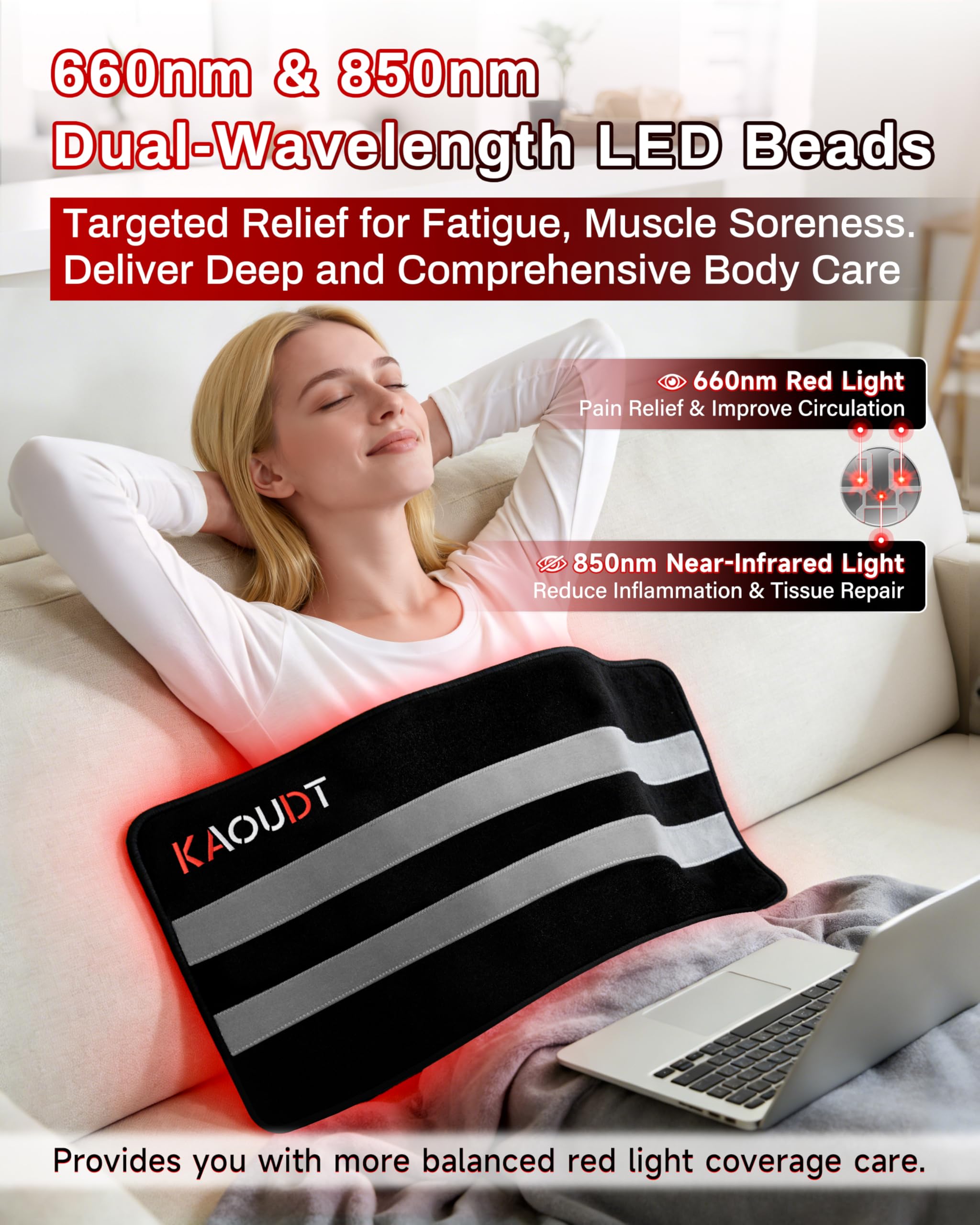 Kaoudt matelas lumière rouge utilisation domicile: facile à utiliser au quotidien.