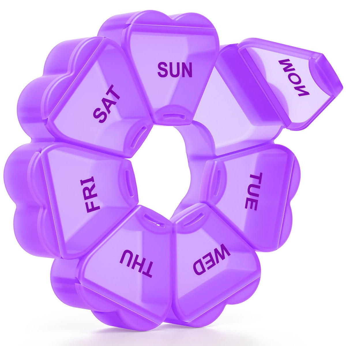 KAPENS organisateur hebdomadaire violet, grande capacite pour vitamines.