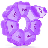 KAPENS organisateur hebdomadaire violet, grande capacite pour vitamines.