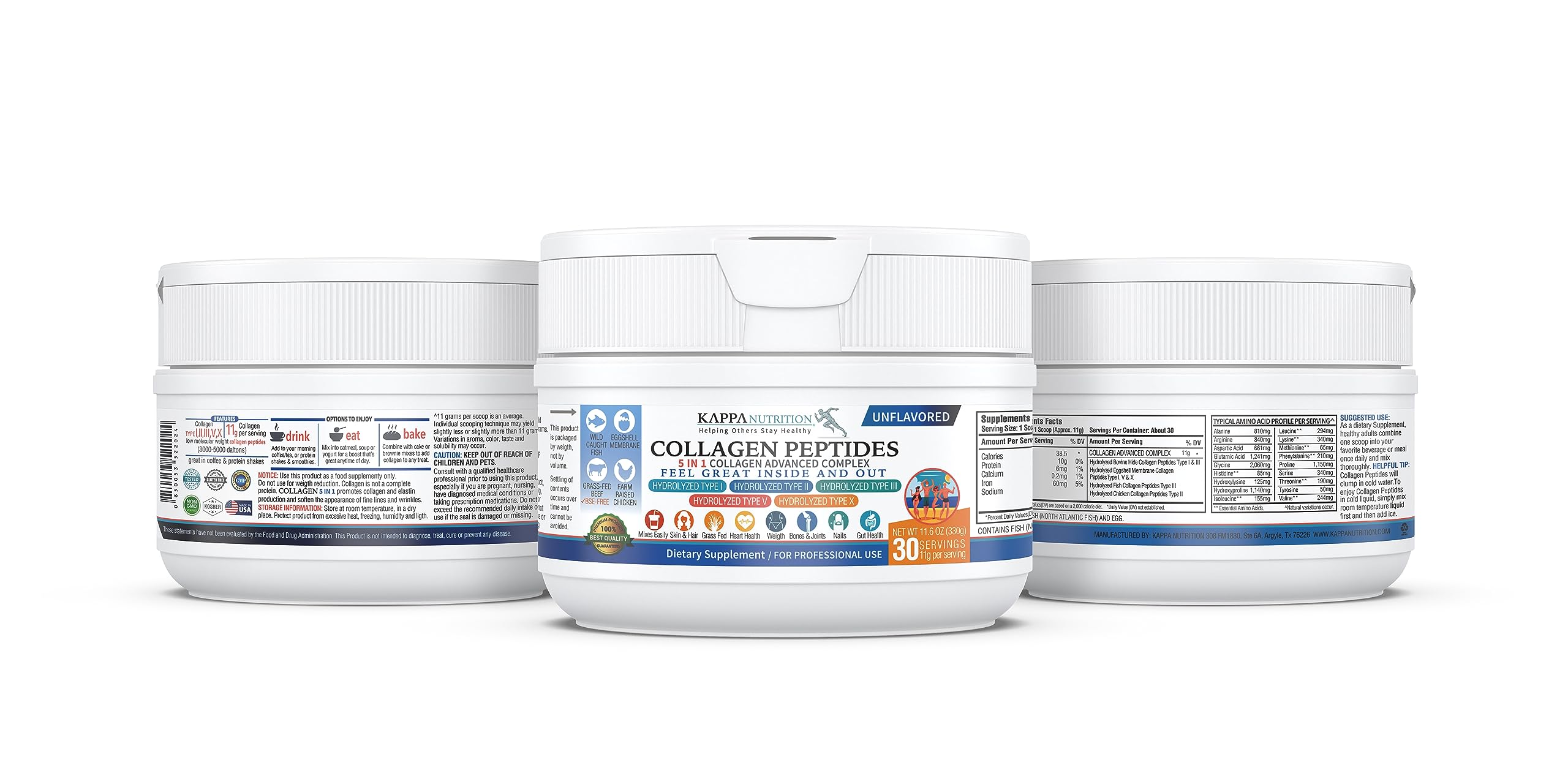 KAPPA NUTRITION Collagène Poudre — parfait pour une routine beauté et mobilité au quotidien.