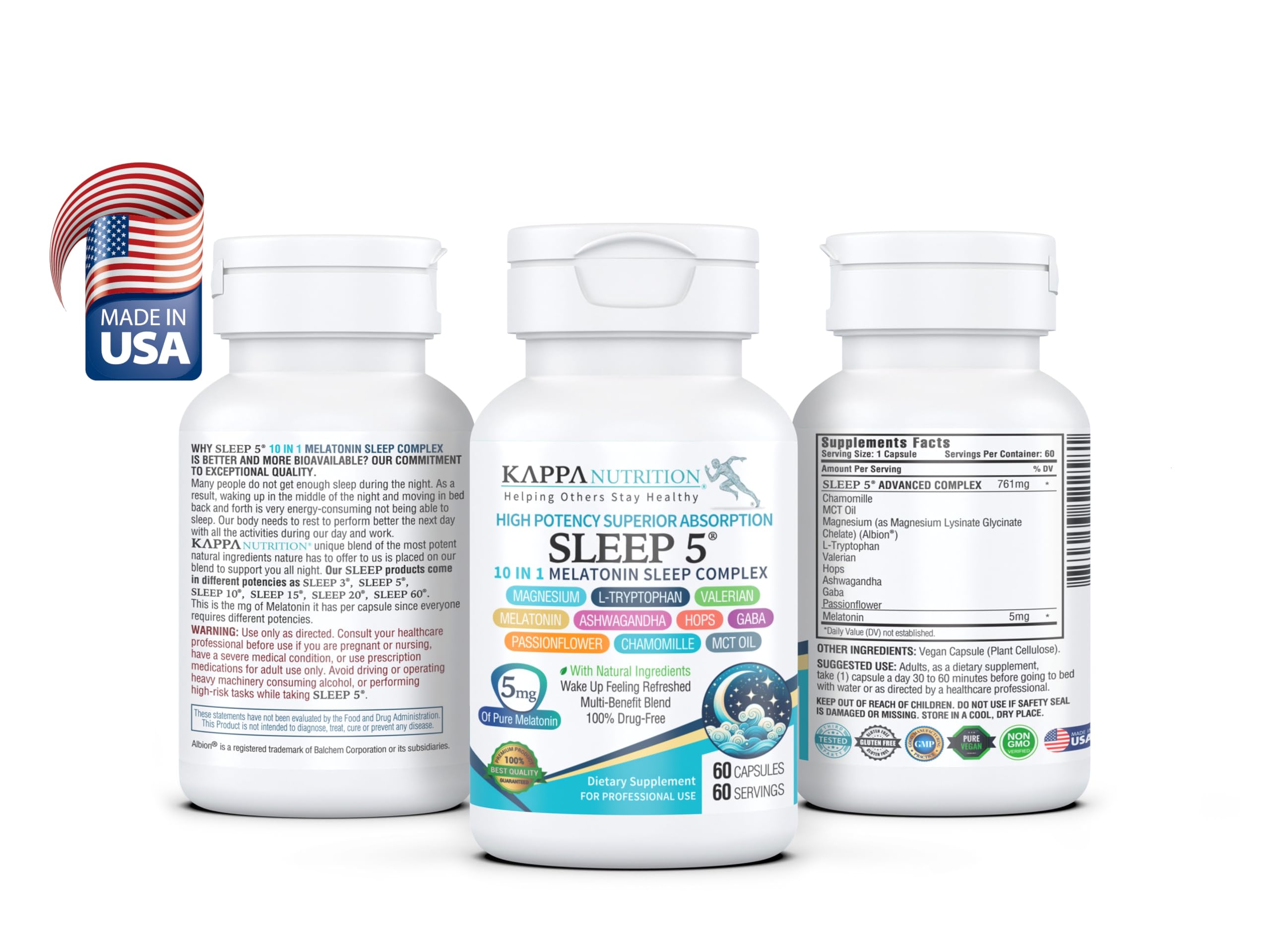 Capsule Sleep 5 avec mélatonine 5 mg adaptée au coucher.