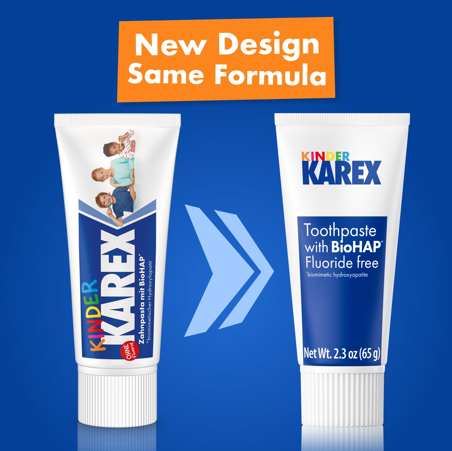KAREX Kinder dentifrice enfants, tube lot6, utilisation pratique au quotidien.