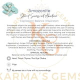 Karma Gems Amazonite, decoration atelier : pièces uniques inspirantes et équilibrantes.