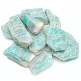 Karma Gems Amazonite, pierre brute : énergie apaisante idéale pour méditation et décoration zen.