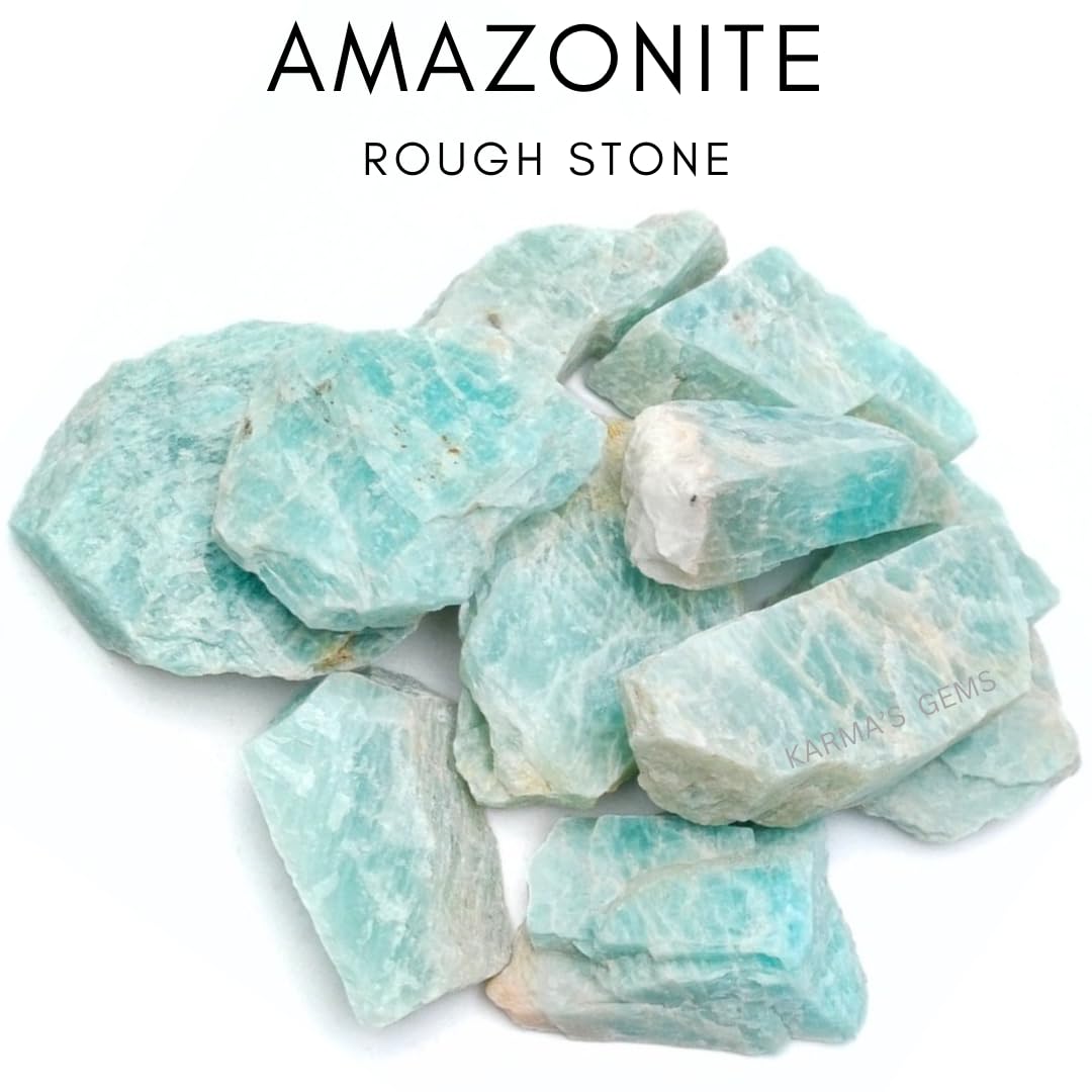 Karma Gems Amazonite, pierres roulées : douceur énergétique pour repos et concentration.