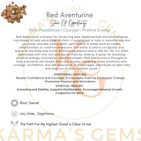Karma Gems Aventurine rouge – détail brillant et énergie chaleureuse.
