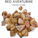 Karma Gems Aventurine rouge – petites pierres brutes idéales pour projets artisanaux.