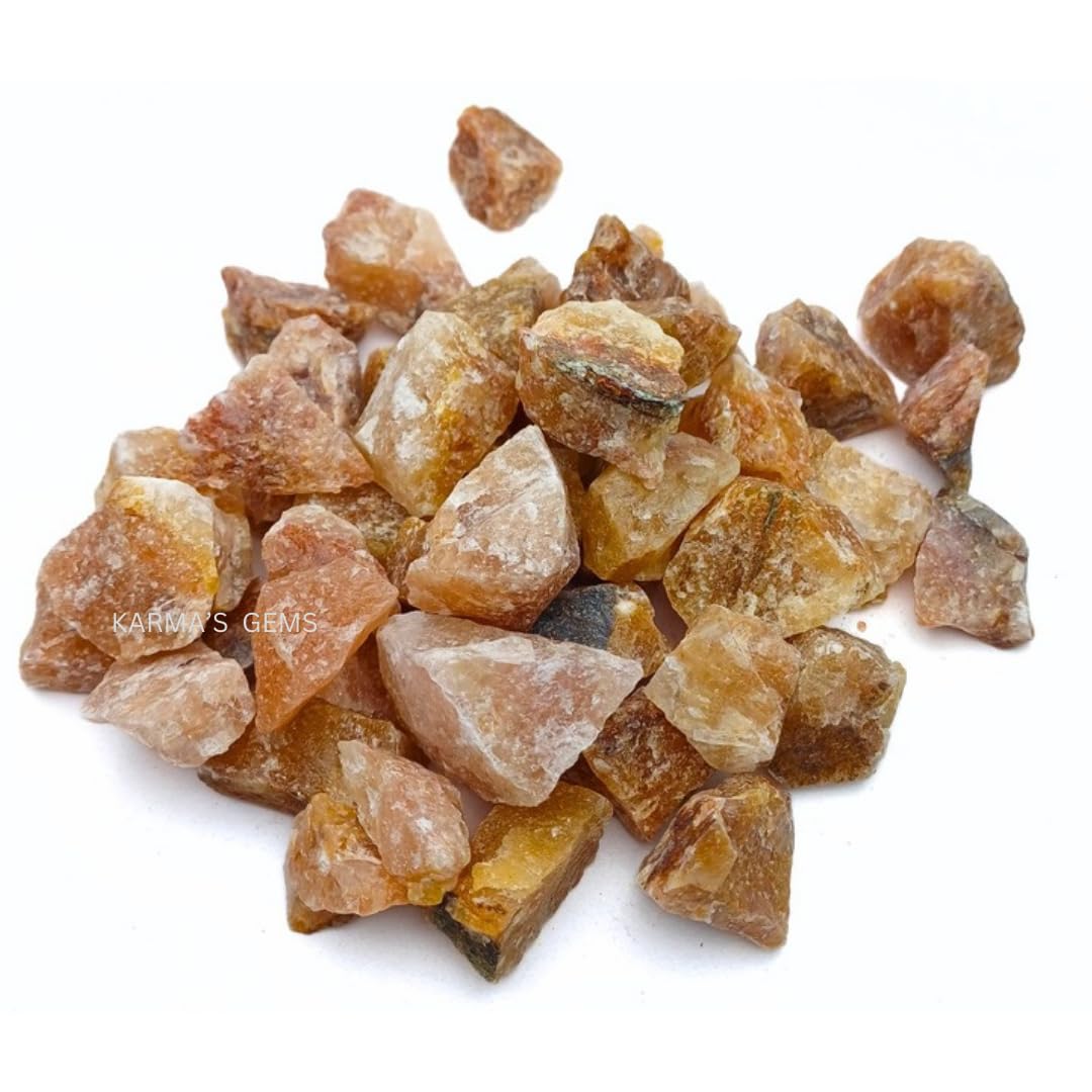 Karma Gems Aventurine rouge – gros plan sur la pierre brute rouge, énergie positive.