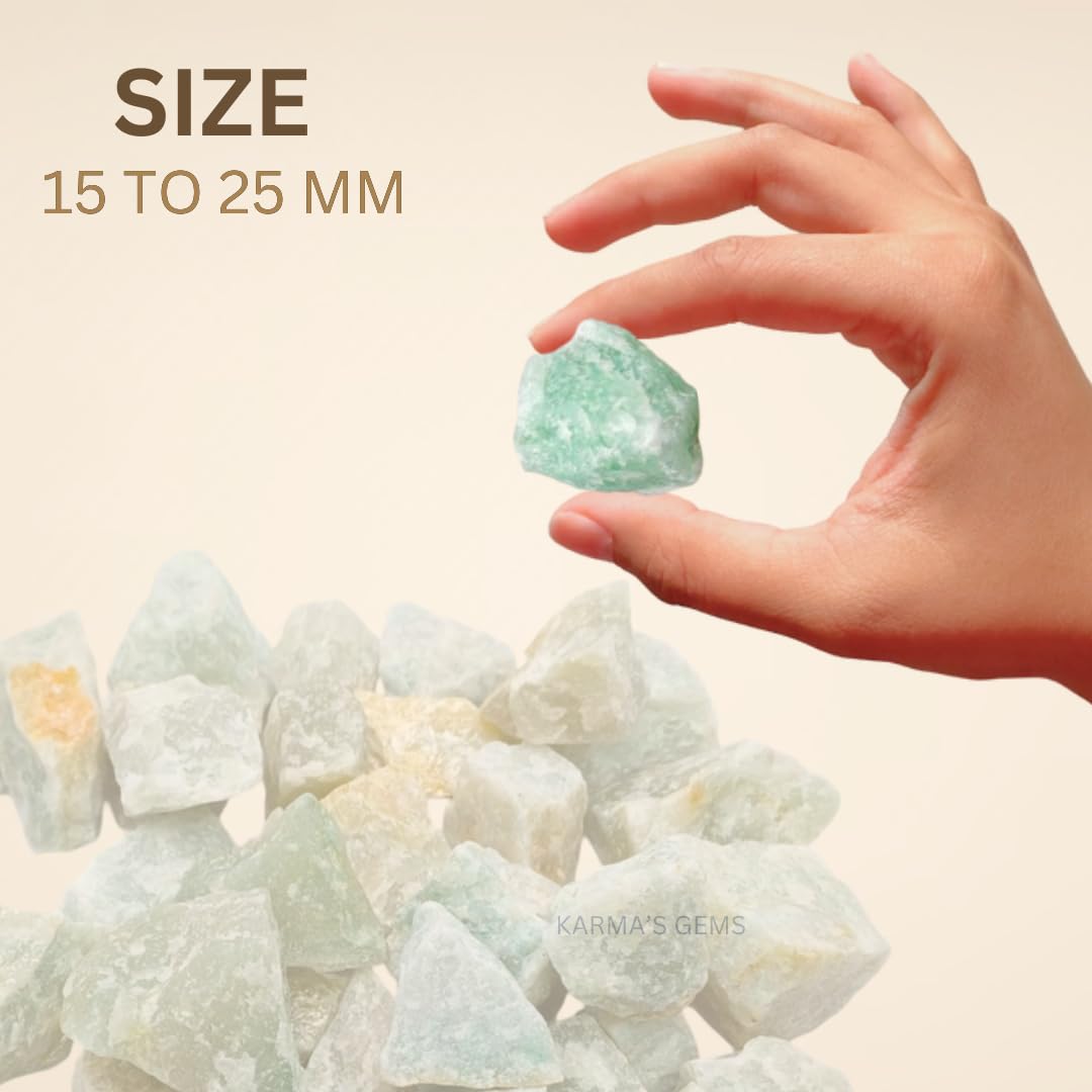karma gems aventurine verte brute: pierre brute prête à être utilisée dans un bijou