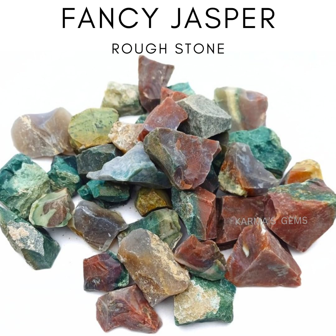 Karma Gems Jaspe fantaisie, mélange mauves et lilas, parfait pour bijoux et méditation.