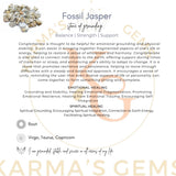 Karma Gems Fossil Jasper, qualité brute adaptée au polissage et au décor spirituel.