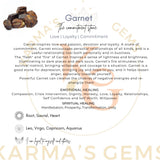 Karma Gems Grenat brut, pièce naturelle unique prête à être travaillée.