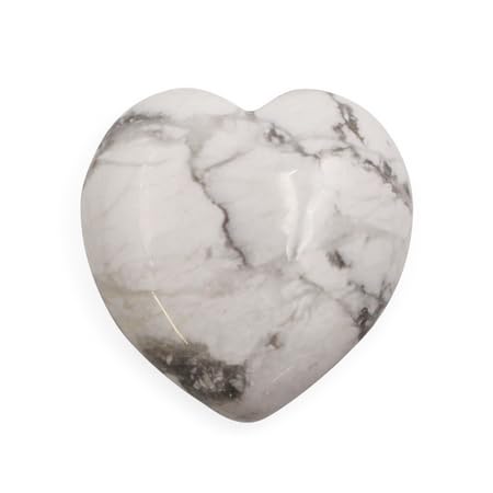 karma gems Howlite Coeur mini 1 pouce favorise calme intérieur et centrage