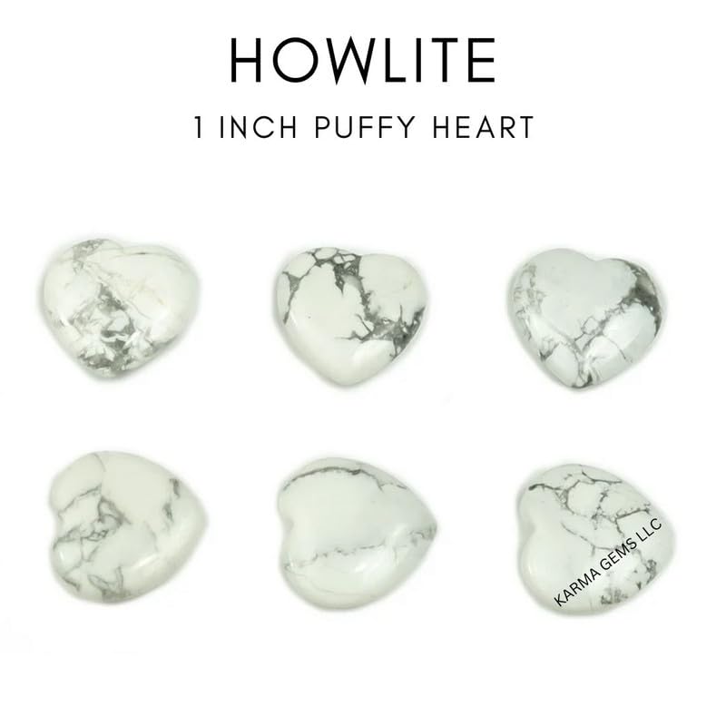 karma gems Howlite petit coeur massage poignet aide à détendre tensions