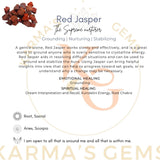 Karma Gems Jaspe Rouge purification sage blanche avant utilisation.