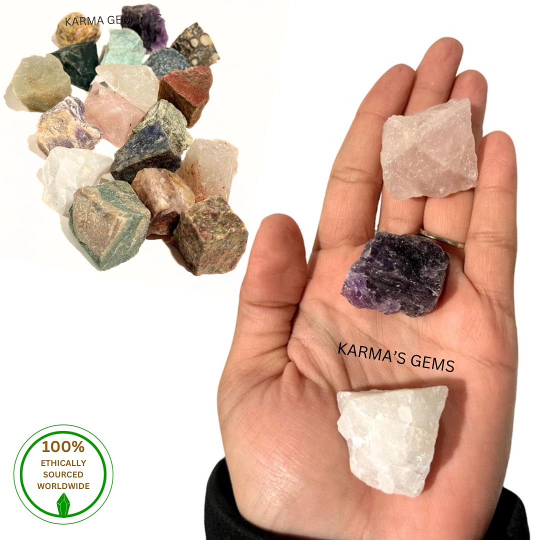 Karma Gems: pierres 25–35 mm naturelles pour cabochonnage et projets artisanaux