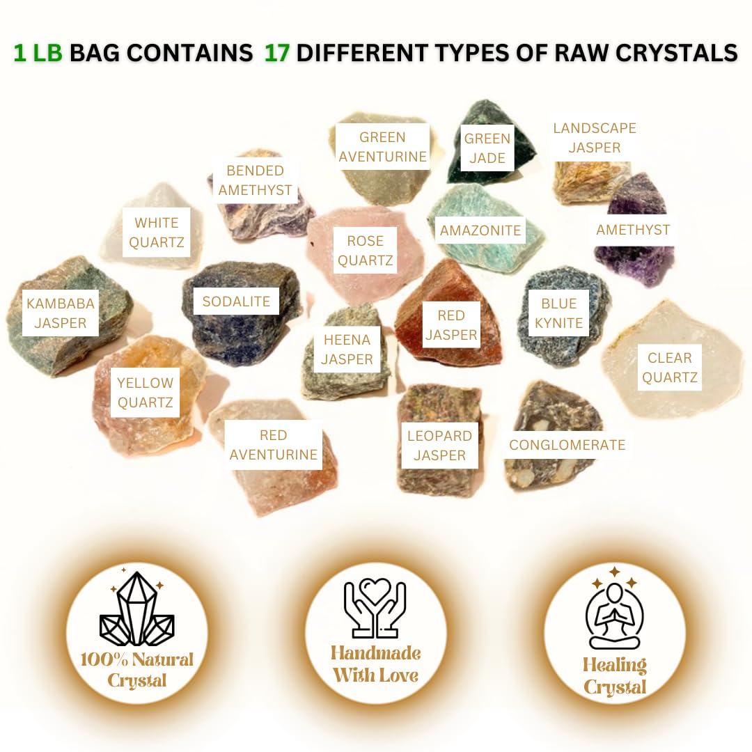 Karma Gems: pierres naturelles brutes humides révélant couleurs et clarté