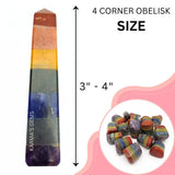 Karma Gems pointe cristal sept chakras, outil de méditation pour focaliser l’énergie.