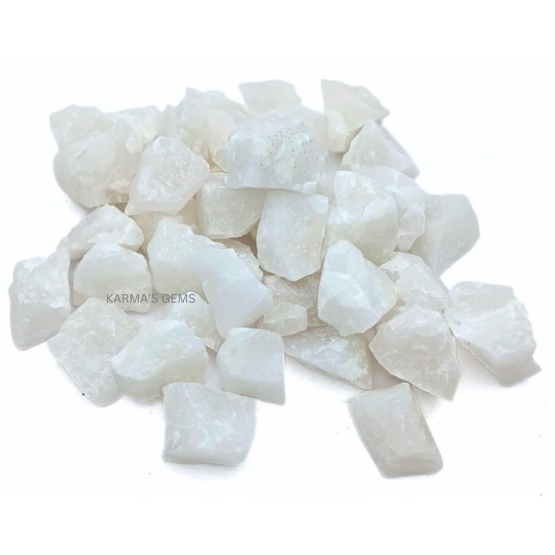 Karma Gems quartz blanc brut 1 livre, pierre naturelle pour énergie apaisante.