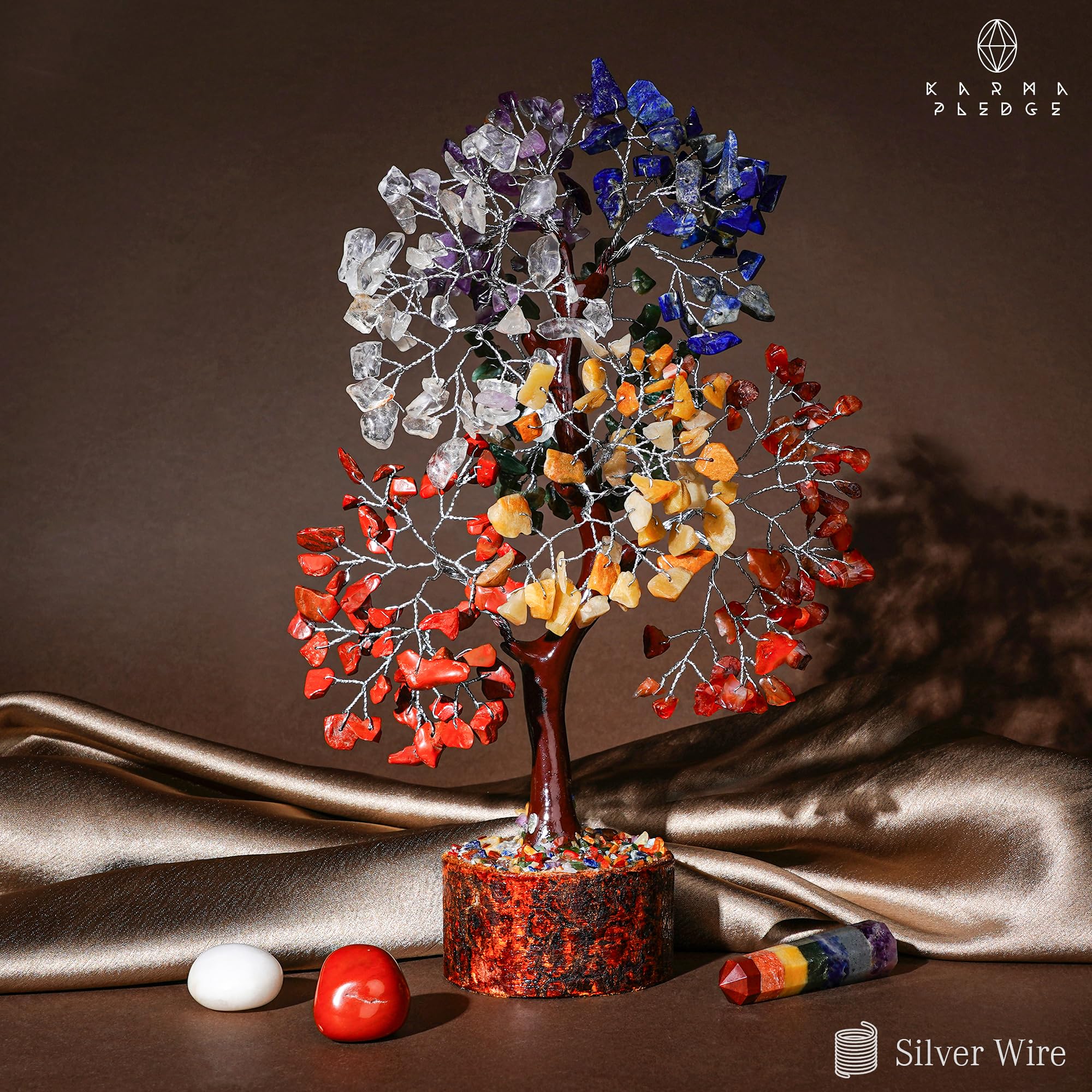 KARMAPLEDGE Arbre chakra7 emballage et note artisanale: cadeau réfléchi.