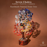 KARMAPLEDGE Arbre chakra7 fil de cuivre: sculpture élégante favorisant la concentration.