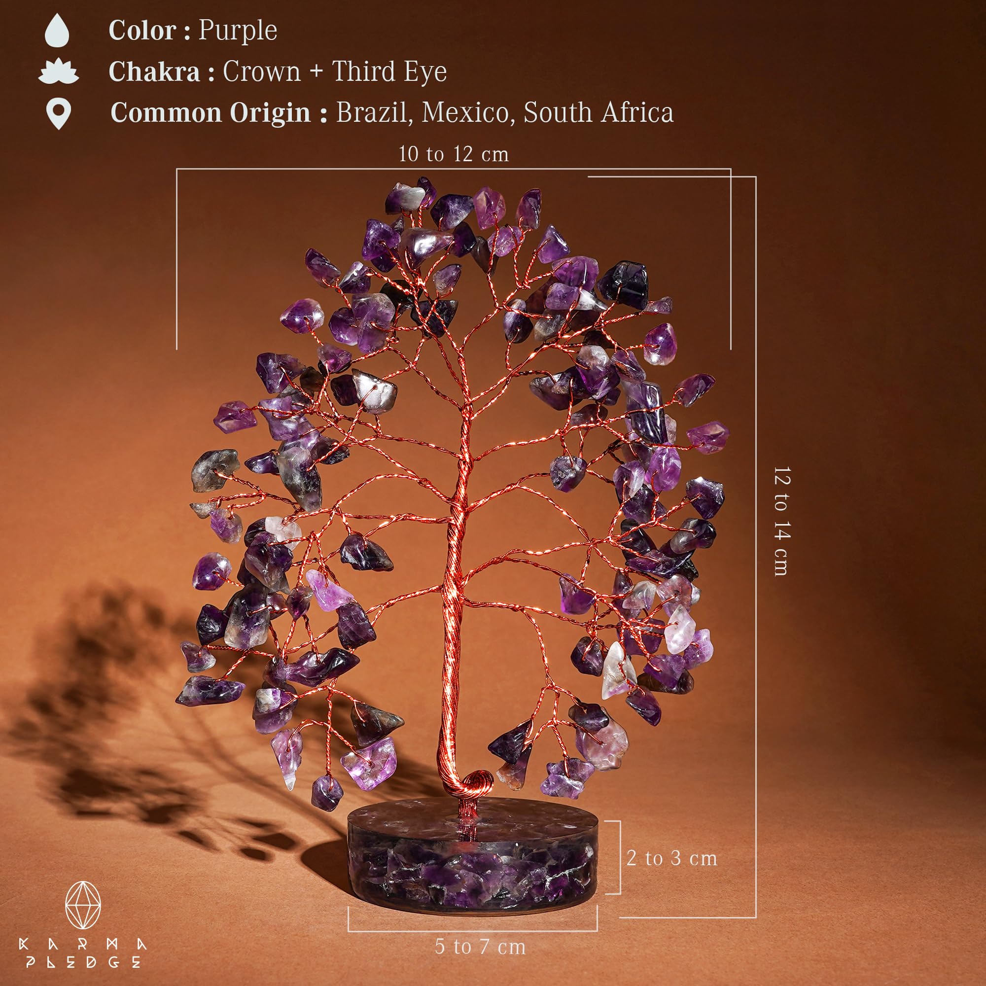 KARMAPLEDGE arbre-cristal déco feng shui pour salon et bureau