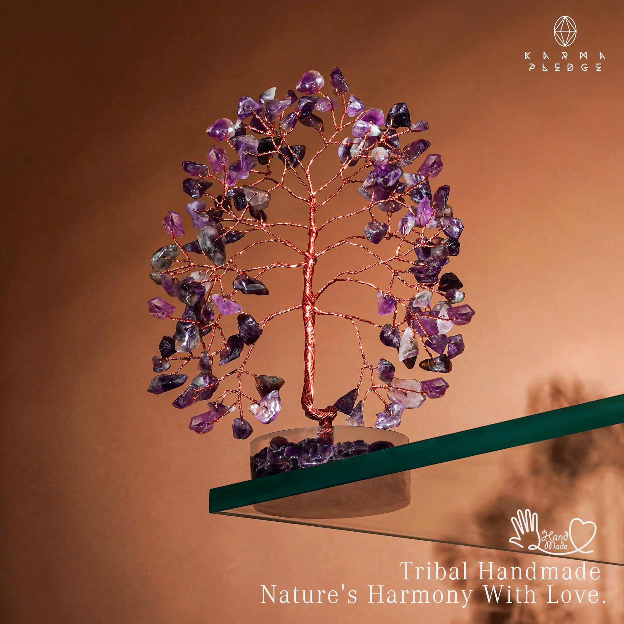 KARMAPLEDGE arbre-cristal fait main en Inde