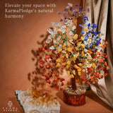 KARMAPLEDGE arbre cristaux hauteur 20-25 cm, élément décoratif polyvalent pour maison et bureau.