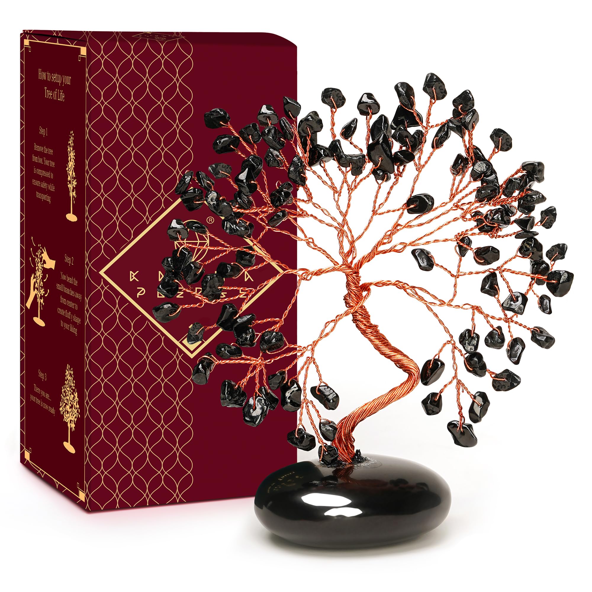 KARMAPLEDGE Arbre de Vie Obsidienne Noire — protection et ancrage quotidien.