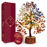 KARMAPLEDGE arbre-vie-7-chakras posé sur bureau, énergie positive et concentration accrues.
