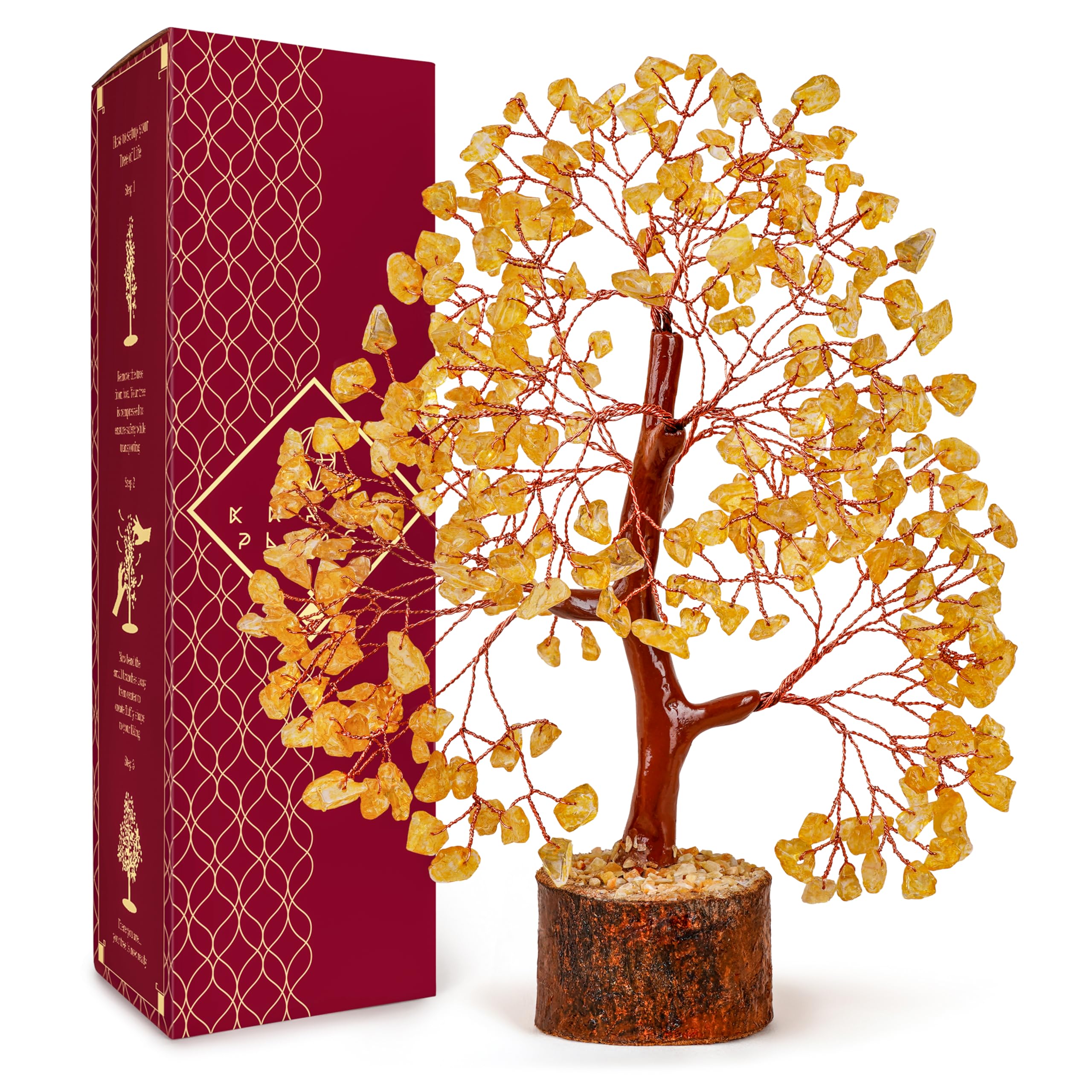 Arbre Vie Karmapledge en cristal Citrine: énergie positive pour votre espace.