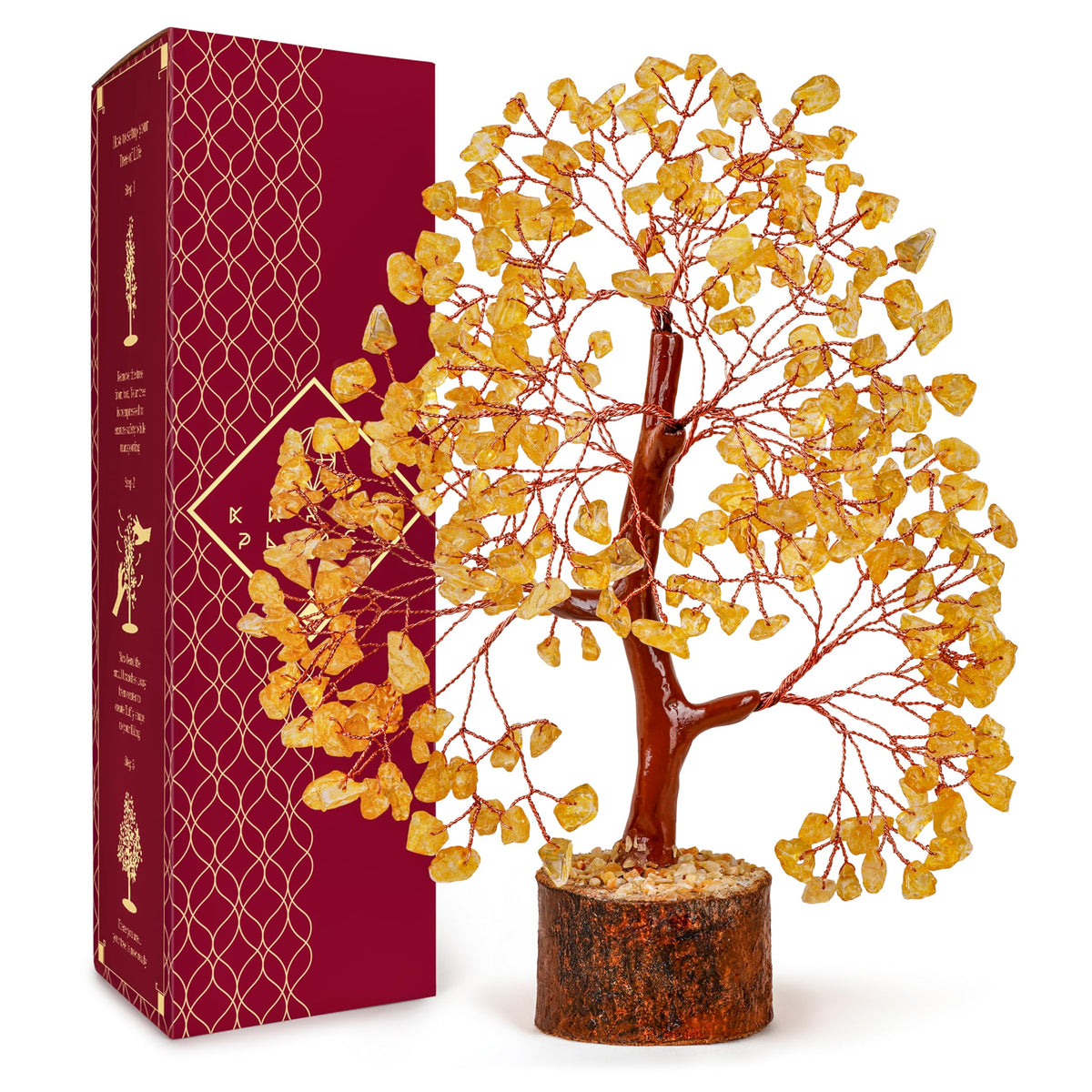 Arbre Vie Karmapledge en cristal Citrine: énergie positive pour votre espace.