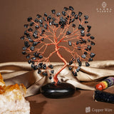 KARMAPLEDGE Base arbre avec perles — accent décoratif pour bureau ou salon.