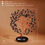 KARMAPLEDGE Cadeau cristal Arbre de Vie obsidienne — idée cadeau bien-être et prospérité.