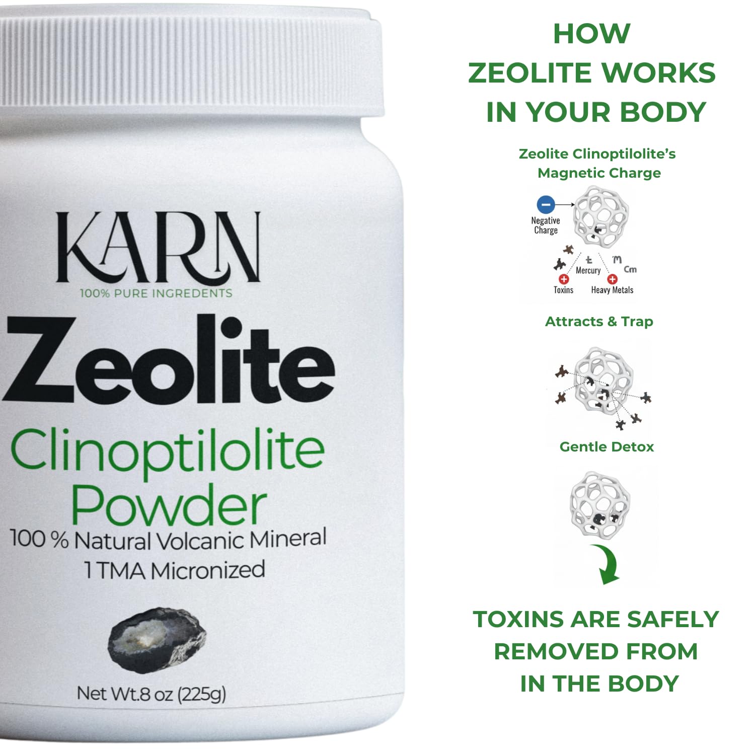 KARN Zeolite Boisson non acide: facile à intégrer dans votre routine.