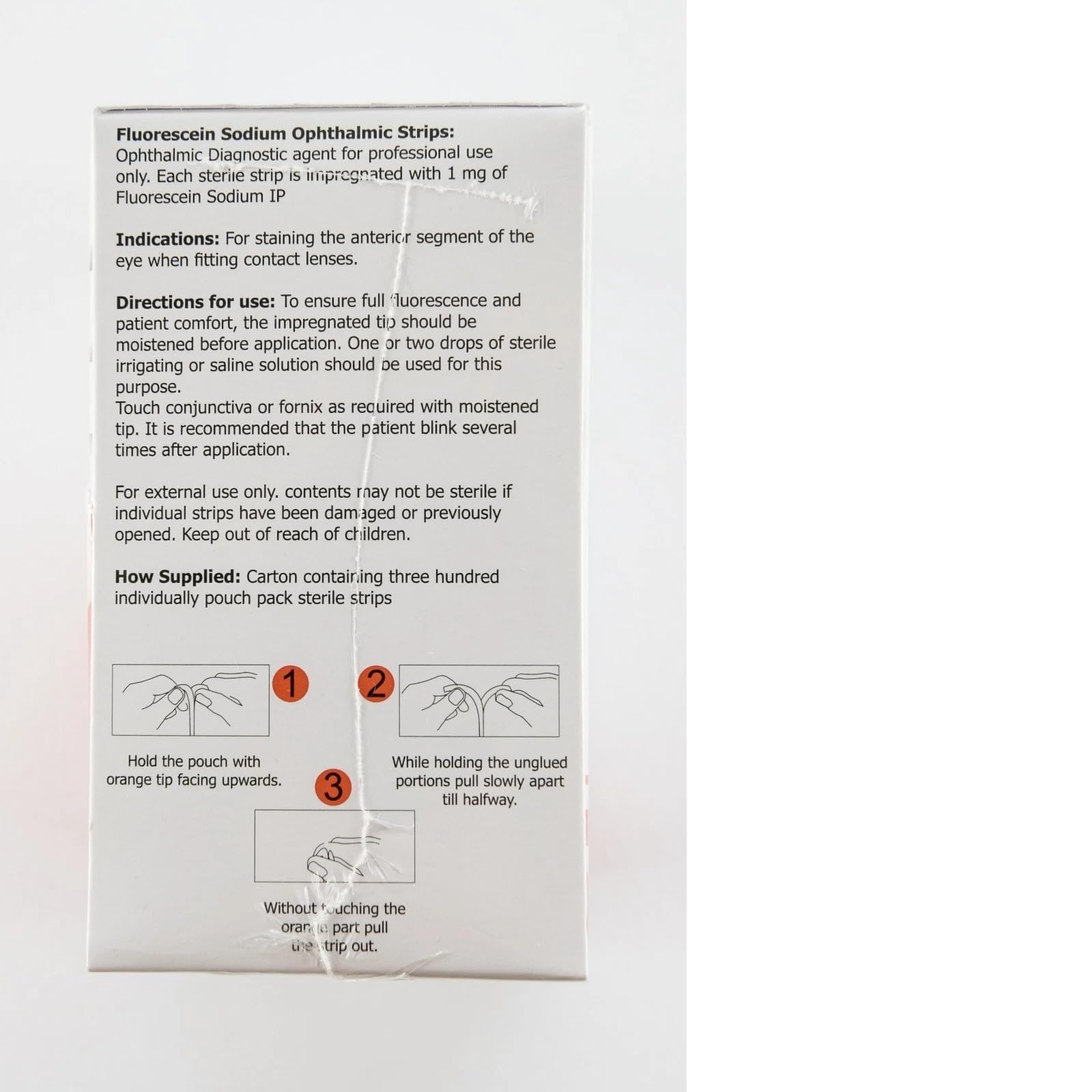 KASHSURG bandelettes fluo ophtalmiques contenu 1 mg pour tests précis