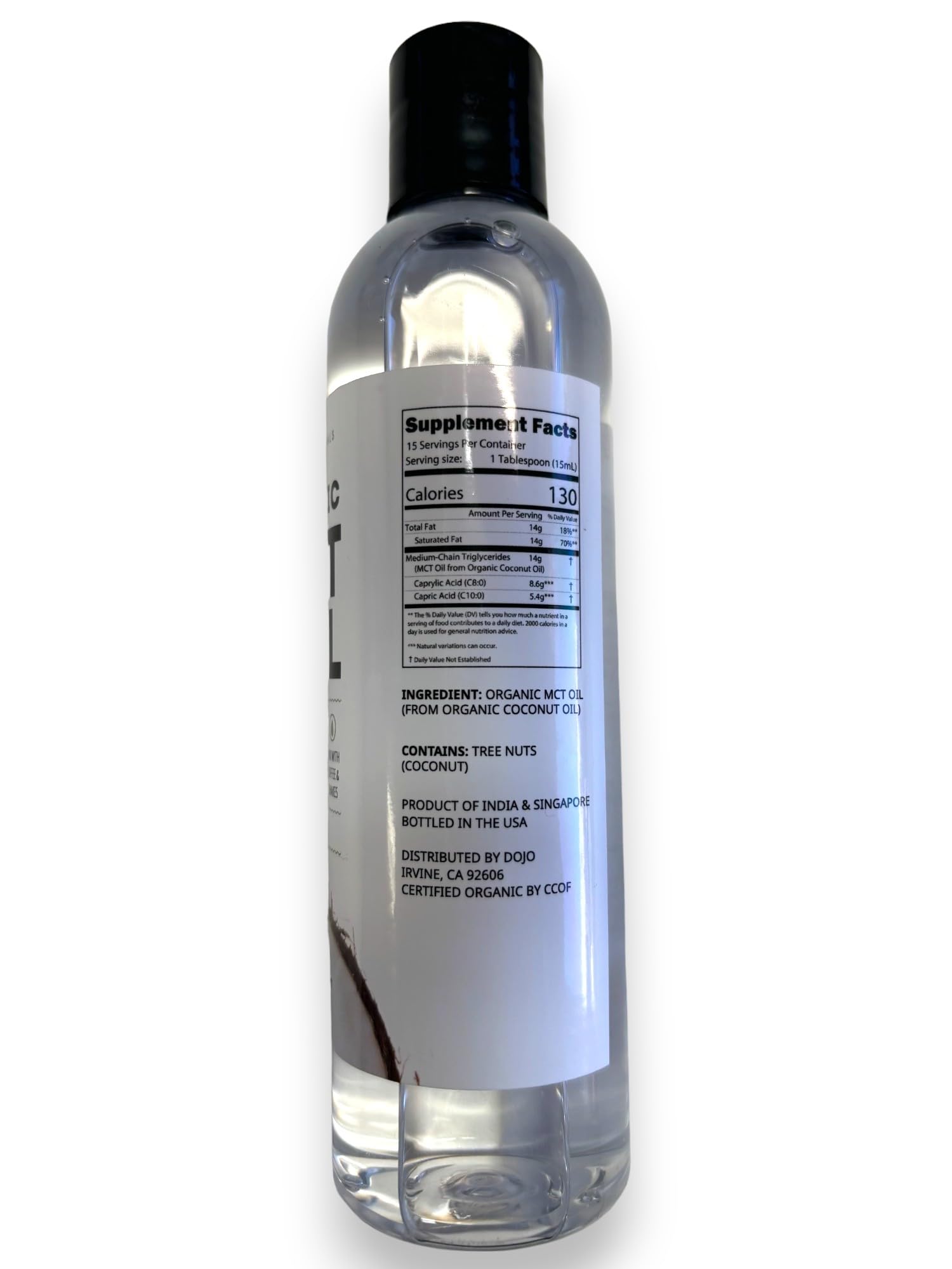Format pratique 8oz de Kate Naturals MCT pour usage quotidien.