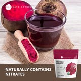 Kate Naturals poudre de betterave bio en cuisine, ajout facile et saveur terreuse.