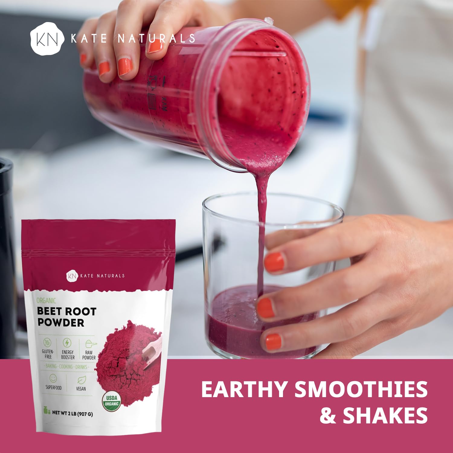 Utilisation en pâtisserie avec Kate Naturals poudre de betterave pour une teinte rouge naturelle.