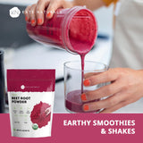 Utilisation en pâtisserie avec Kate Naturals poudre de betterave pour une teinte rouge naturelle.
