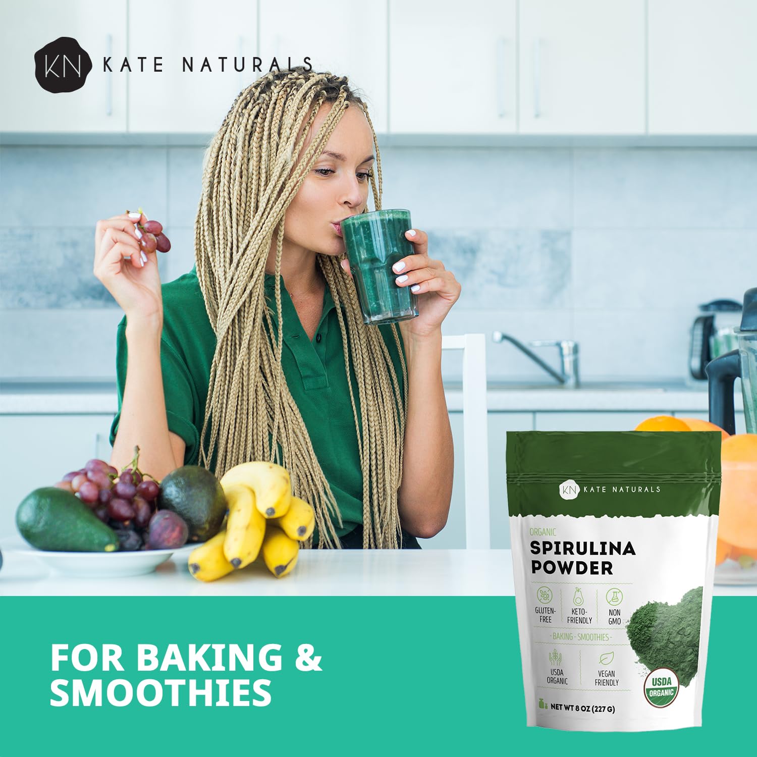 Ajoutez-la en pâtisserie avec Kate Naturals pour un apport nutritionnel subtil.