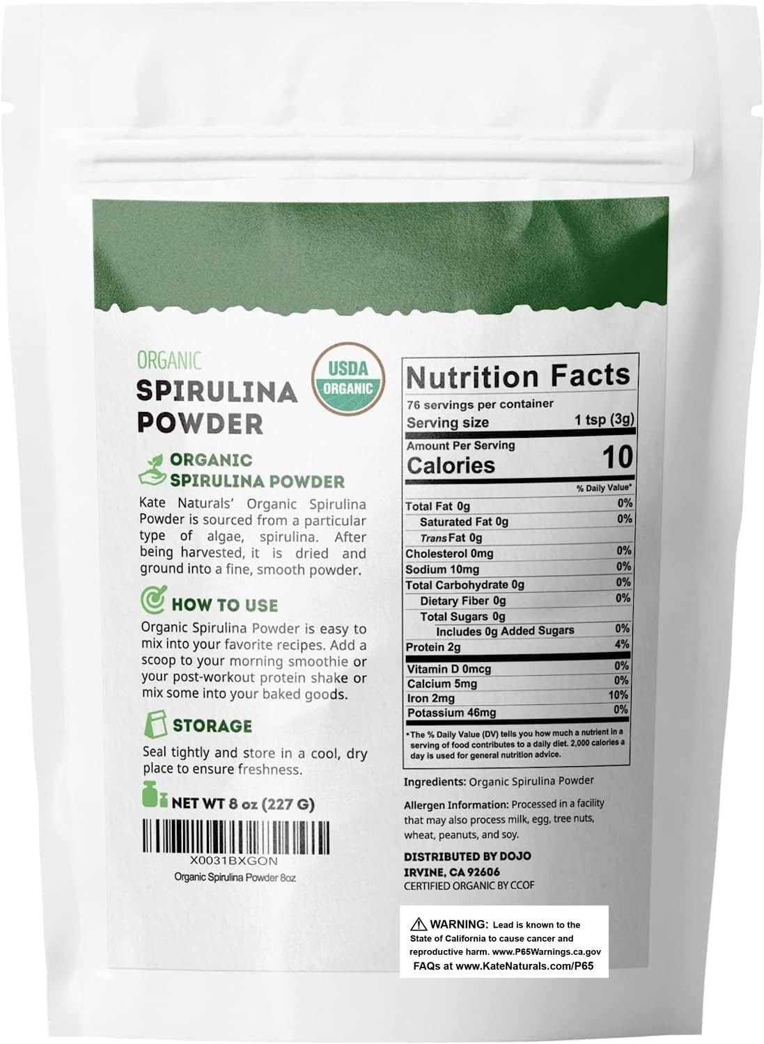 Spiruline de qualité supérieure pour un complément végétal riche en protéines et minéraux.