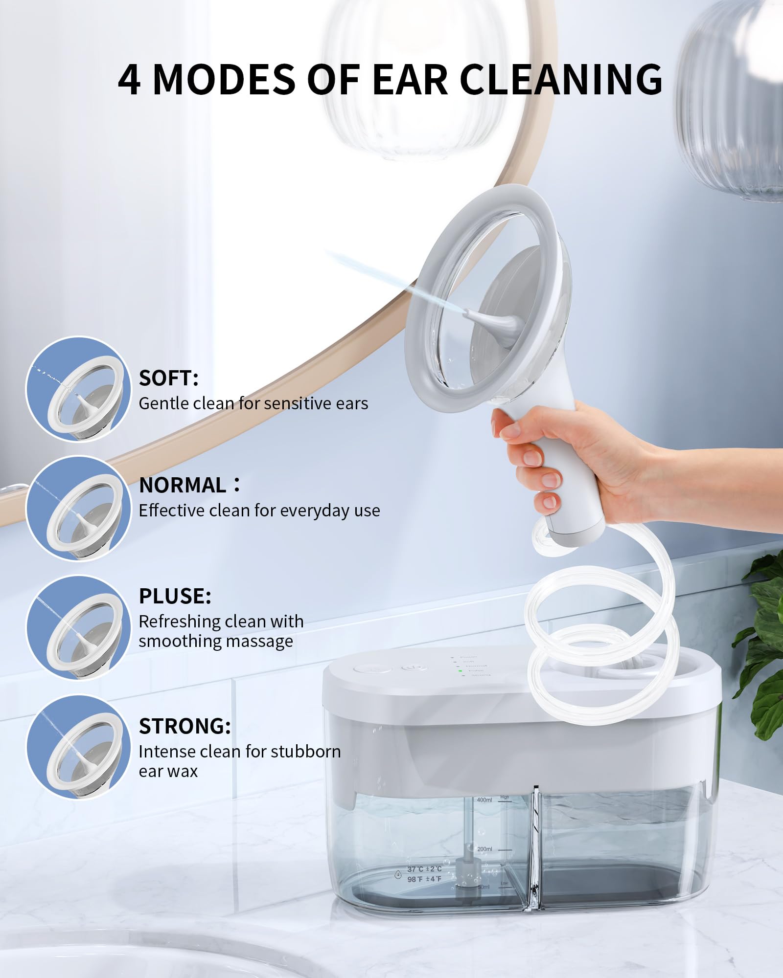 Kaugic réservoir eau 400ml et collecte, peu de remplissages et moins de déchet.