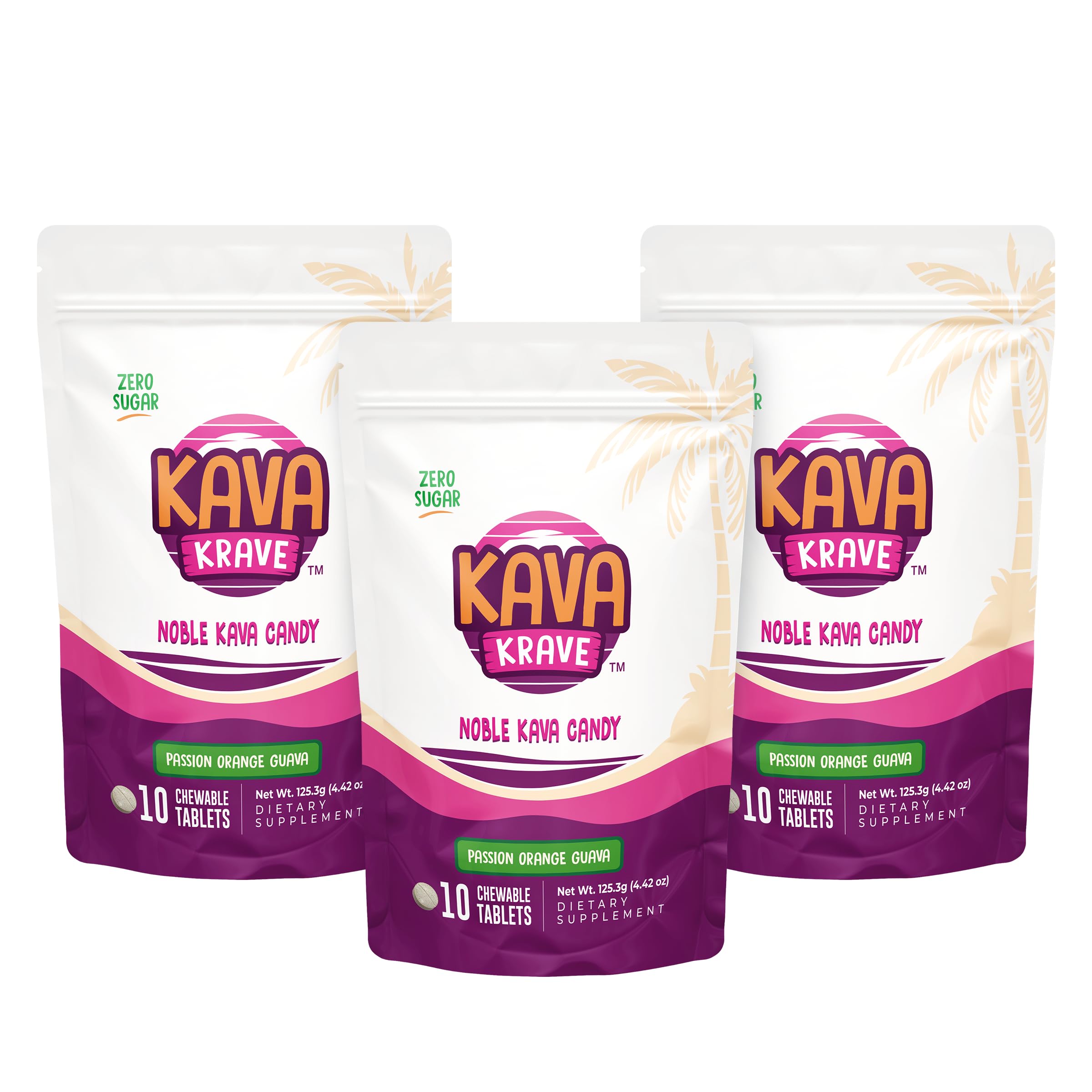 Kava Krave bonbons kava, emballage pratique pour détente en déplacement