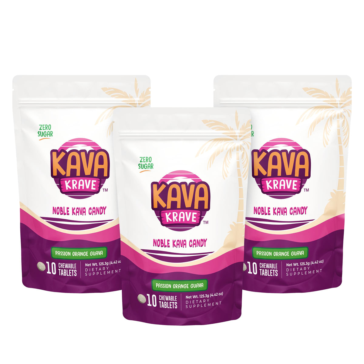 Kava Krave bonbons kava, emballage pratique pour détente en déplacement