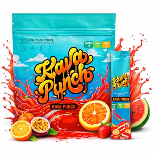 KAVA PUNCH sachets emballage : pratique pour emporter et savourer une pause détente.