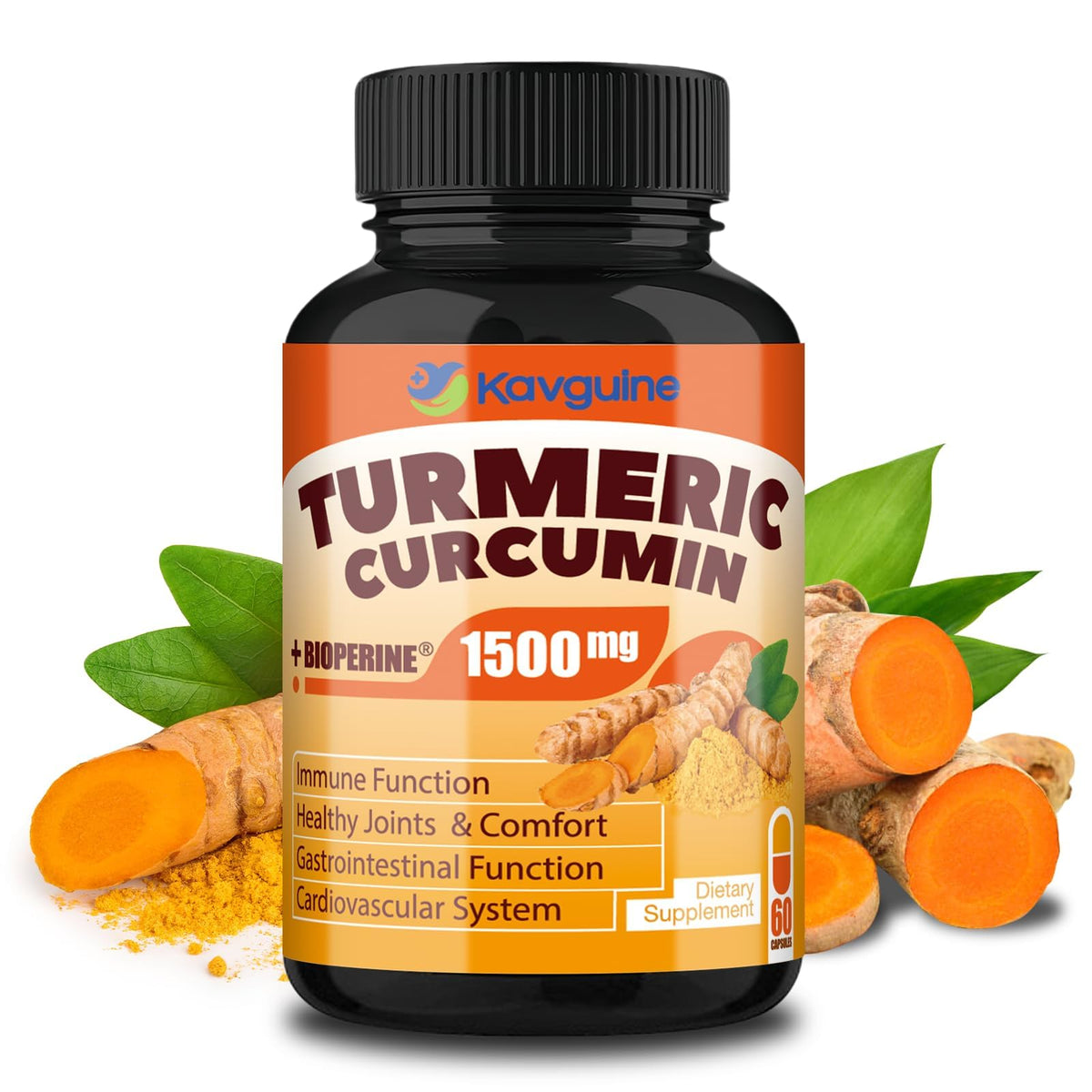 Kavguine Curcuma emballage: routine quotidienne pratique et fiable.