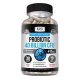 Kay Naturals Probiotiques 40 Milliards sur bouteille, soutien potentiel au microbiote.