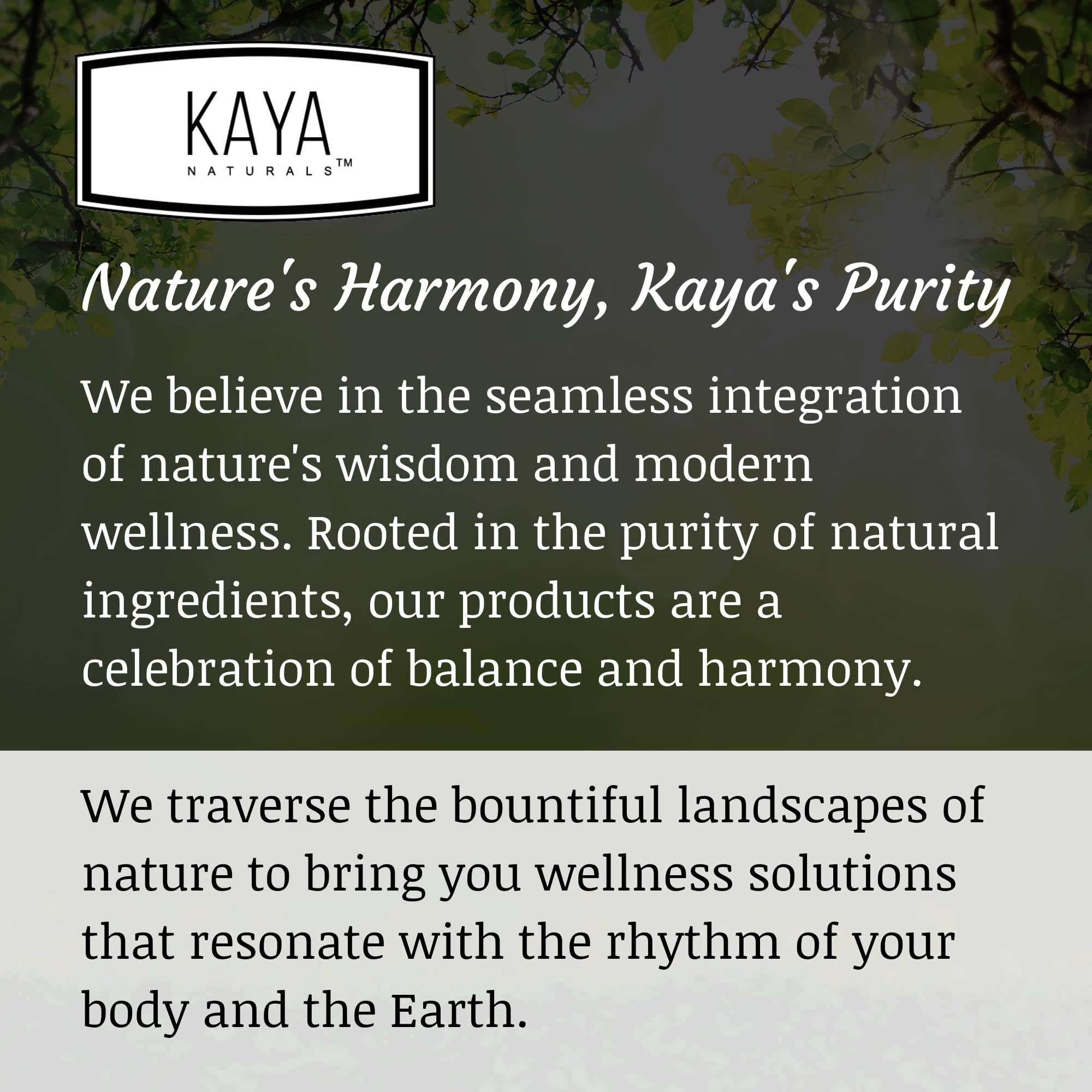 Kaya Naturals – apercu-bouteille montrant le dosage et le flacon.
